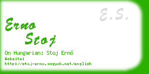 erno stoj business card